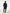 Neoprene Flower Coat in Black