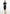Tie Neck Wool Dress in Black