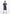 Quilted Mesh T-Shirt Dress in Navy
