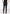 Leather Panel Trouser in Black